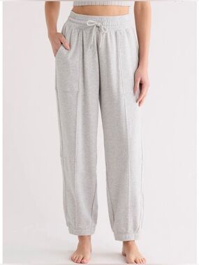 YOGALICIOUS - High Rise Washed Terry Joggers.  XS